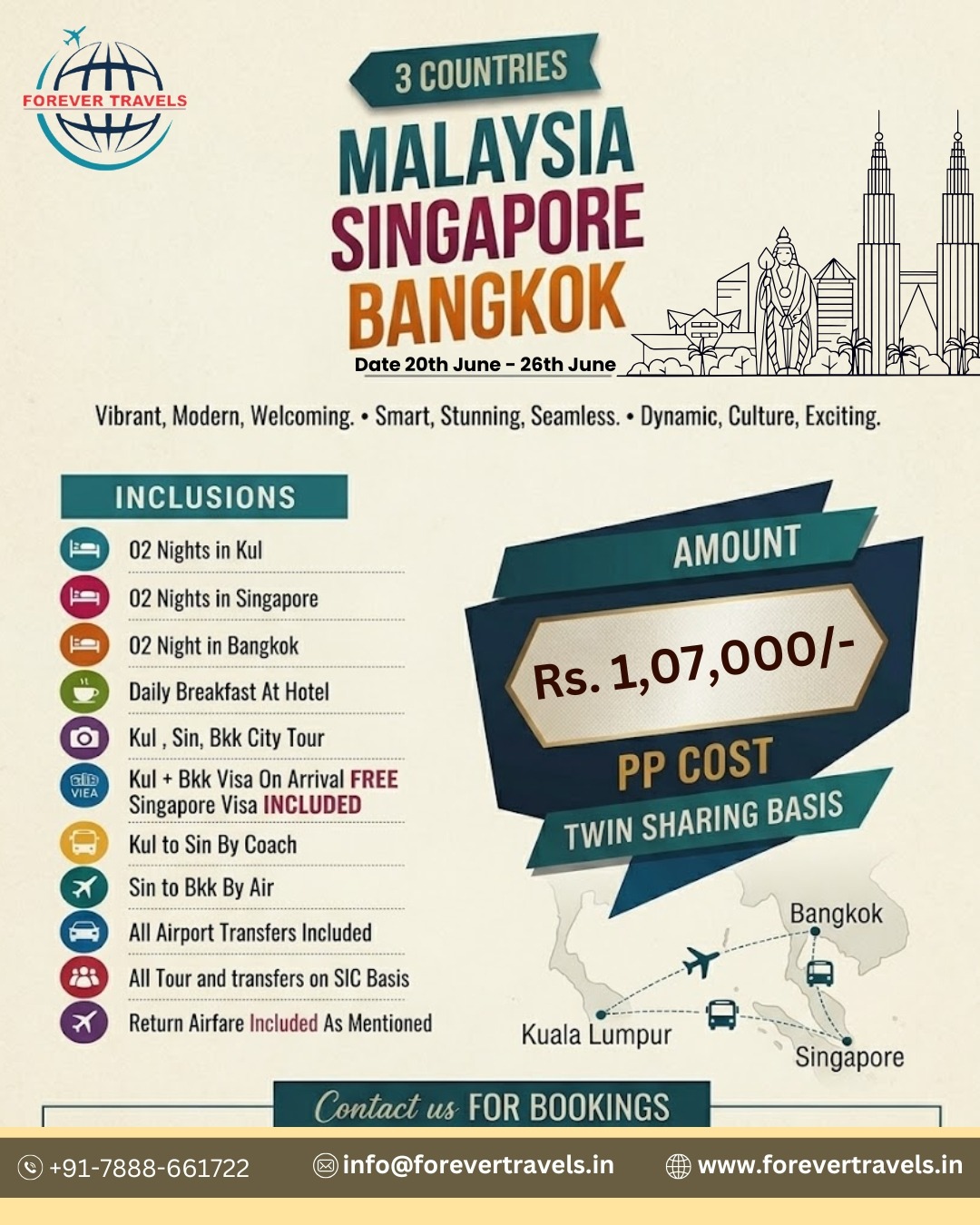 Malaysia Singapore Bangkok tour package