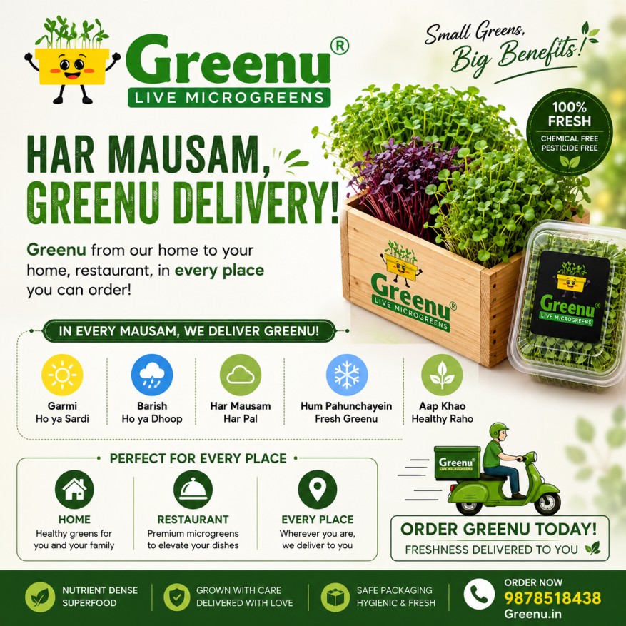 Fresh microgreens delivered