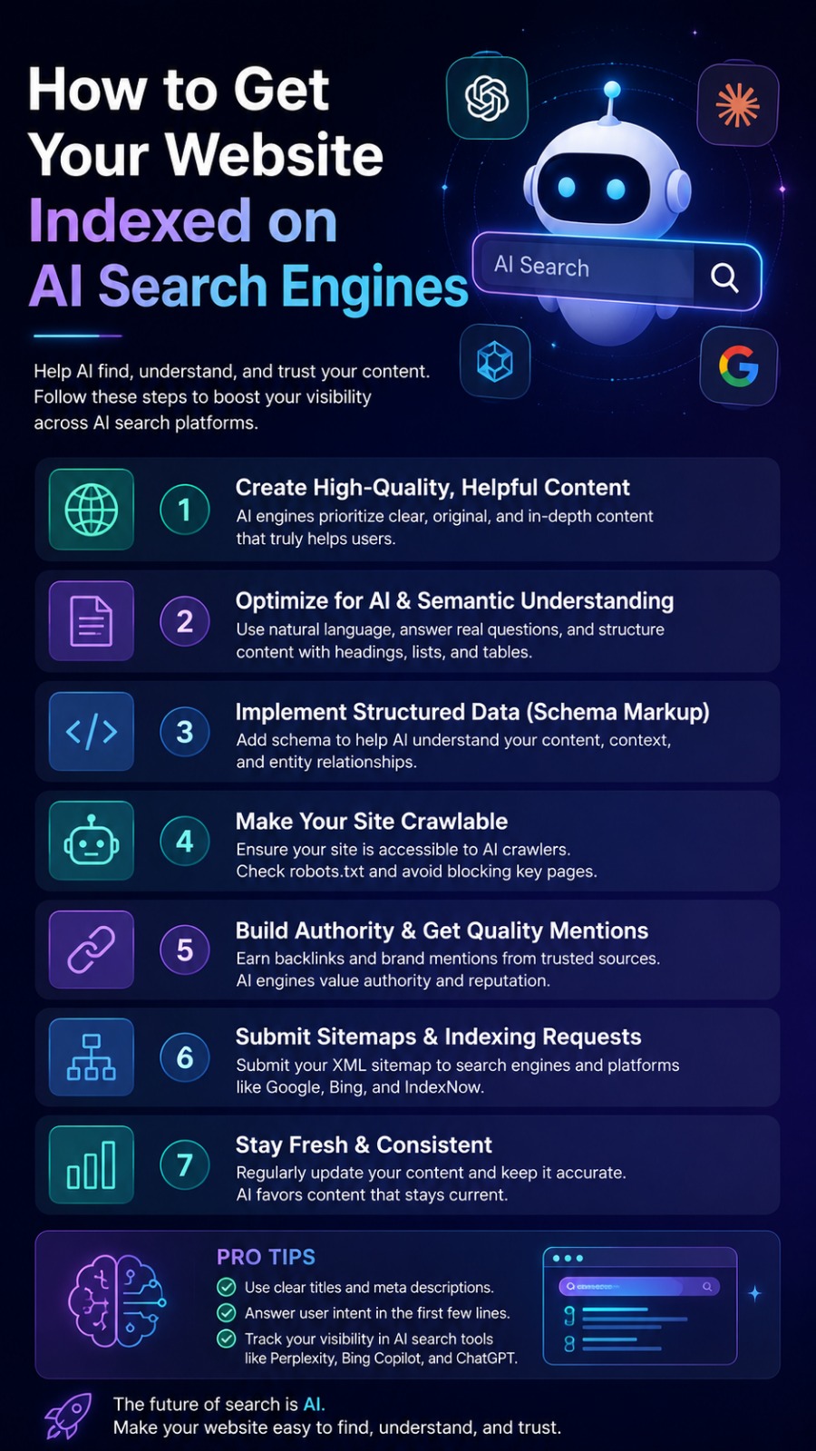 How to get your website indexed on AI search engines